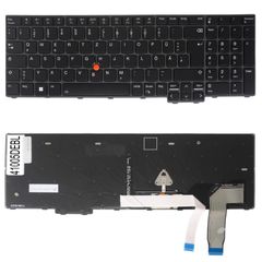 Deutsche Tastatur für Laptop - German Laptop Keyboard για Lenovo ThinkPad L15 Gen 3 21C3 21C4 P16s Gen 1 21BT 21BU T16 Gen 1 21CH 21CJ 5N21D93615 5N21K05050 DE Pointer Backlight Βlack with Gray Frame