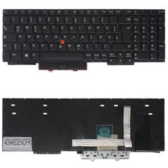 Deutsche Tastatur für Laptop - German Laptop Keyboard για Lenovo ThinkPad E15 20RD 20RE Gen 1 E15 Gen 2 20T8 20T9 5M10W64513 01XY010 SN20U63990 987ABZV DE No Frame Pointer Black ( Κωδ.40949DENOFR )