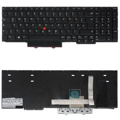 Deutsche Tastatur für Laptop - German Laptop Keyboard για Lenovo ThinkPad E15 20RD 20RE Gen 1 E15 Gen 2 20T8 20T9 5M10W64513 01XY010 SN20U63990 987ABZV DE No Frame Pointer Black ( Κωδ.40949DENOFRTYPE2