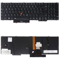 Deutsche Tastatur für Laptop - German Laptop Keyboard για Lenovo ThinkPad P50 20EN 20EQ P51 20MM 20MN P70 20ER 20ES P71 20HK 20HL 00PA370 00XH726 00PA298 SN20M15446 DE Pointer Backlight Βlack ( Κωδ.41