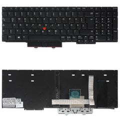 Deutsche Tastatur für Laptop - German Laptop Keyboard για Lenovo ThinkPad E15 20RD 20RE Gen 1 E15 Gen 2 20T8 20T9 5M10W64513 01XY010 SN20U63990 987ABZV DE No Frame Pointer Backlight Black ( Κωδ.40949D