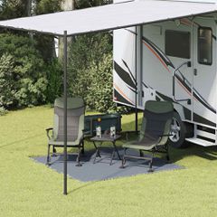 vidaXL Χαλκάκι Σκηνής Μπλε και Γκρι 200 x 200 cm Πολυαιθυλένιο