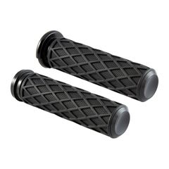 Arlen Ness Χειρολαβές / Grips μοτοσυκλέτας για Harley Davidson '74 - '22 with single or dual throttle cables μαύρες | Diamond Handlebar Grip Set black