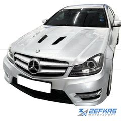 Καπώ Εμπρός Αλουμινίου MERCEDES C-Class W204 Facelift (2011-2015) look AMG BLACK SERIES με αεραγωγούς