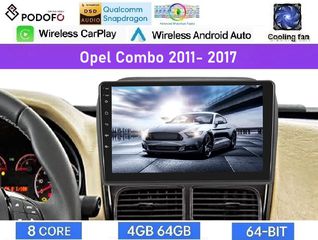OPEL COMBO (2011-2017) Android Οθόνη 9" | Snapdragon 460 | 4GB RAM + 64GB ROM | Ασύρματο CarPlay & Android Auto GPS WiFi DSP FM/RDS