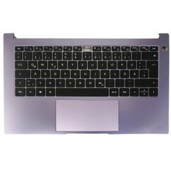 Deutsche Tastatur für Laptop - German Laptop Keyboard Palmrest για HuaWei MagicBook Pro HBL-W19 HBL-W29 HLY-W19R HLY-W29R HLY-W29RP 2H-BCQGMH80121 DE Backlight Dark Gray ( Κωδ.40584DEBLPALM )
