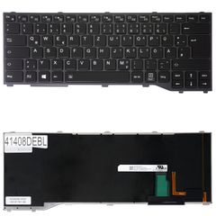 Deutsche Tastatur für Laptop - German Laptop Keyboard για Fujitsu LifeBook T937 T938 T939 CP724511-01 NC05006-B310 CP724508-01 CP724506-01 CP724521-001 CP793974-03 DE Backlight Black Gray Frame ( Κωδ.