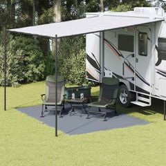 vidaXL Χαλκάκι Σκηνής Μπλε και Γκρι 350 x 250 εκ Πολυαιθυλένιο