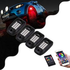 Car Underbody LED Flood Kit DC 12V 60W με Smart Bluetooth Controller - Εφαρμογή APP & Ασύρματο Χειριστήριο RF Αδιάβροχο IP68 Πολύχρωμο RGB