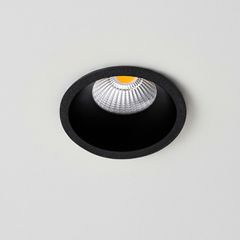 Χωνευτό Φωτιστικό Downlight Σποτ LED 7W 910lm 38° AC 220-240V IP20 Φυσικό Λευκό 4500K - Bridgelux COB Chip & TÜV SÜD Driver - Μαύρο Ματ - Μ6 x Π6 x Υ7.8cm / Q5cm - 5 Χρόνια Εγγύηση