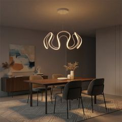 Κρεμαστό Φωτιστικό Οροφής LED 120W 12000lm 360° AC 220-240V IP20 Ρυθμιζόμενο Λευκό CCT με Χειριστήριο από 2700K έως 6000K Dimmable - Lumileds SMD Chip - Λευκό Ματ - Μ78 x Π78 x Υ31.5cm - 3 Χρόνια Εγγύ
