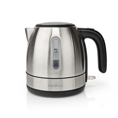 NEDIS KAWK300EAL Βραστήρας Νερού 1L Ανοξείδωτος 2200W με 360° Βάση και Φίλτρο Αλάτων