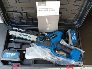 Kλαδευτικό Αλυσοπρίονο Μπαταρίας HYUNDAI HCS2111VB 2x3Ah 21V με Λάμα 20cm