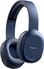 Havit Ασύρματα / Ενσύρματα On Ear Ακουστικά με Ραδιόφωνο με 4 ώρες Λειτουργίας Μπλε H2590BT Pro