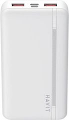 Havit PB92 Power Bank 20000mAh 22.5W με 2 Θύρες USB-A και Θύρα USB-C Power Delivery Λευκό