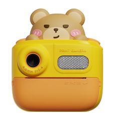 WOWKIDS παιδική φωτογραφική μηχανή K64 με εκτυπωτή, 26MP, 2", κίτρινη