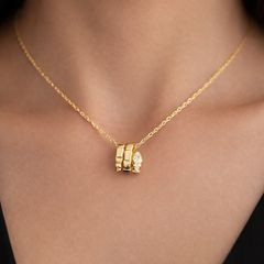 Εντυπωσιακό Κολιέ "Snake" με Ζιργκόν - Gold Plated 18K