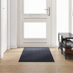 vidaXL Δερμάτινο Χαλί Ανθρακί 80 x 250 cm ύφασμα