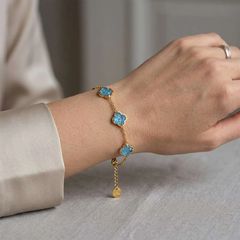 Clover γυναικείο βραχιόλι αλυσίδα-thumb-1