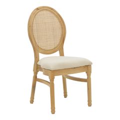 Καρέκλα Canco pakoworld φυσικό rubberwood-φυσικό rattan 50x53x98εκ