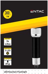 Entac Φακός 5 LED Μπρελόκ Μαύρο