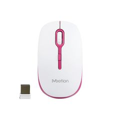 Meetion Ασύρματο Ποντίκι MT-R547 2.4G Άσπρο & Ροζ