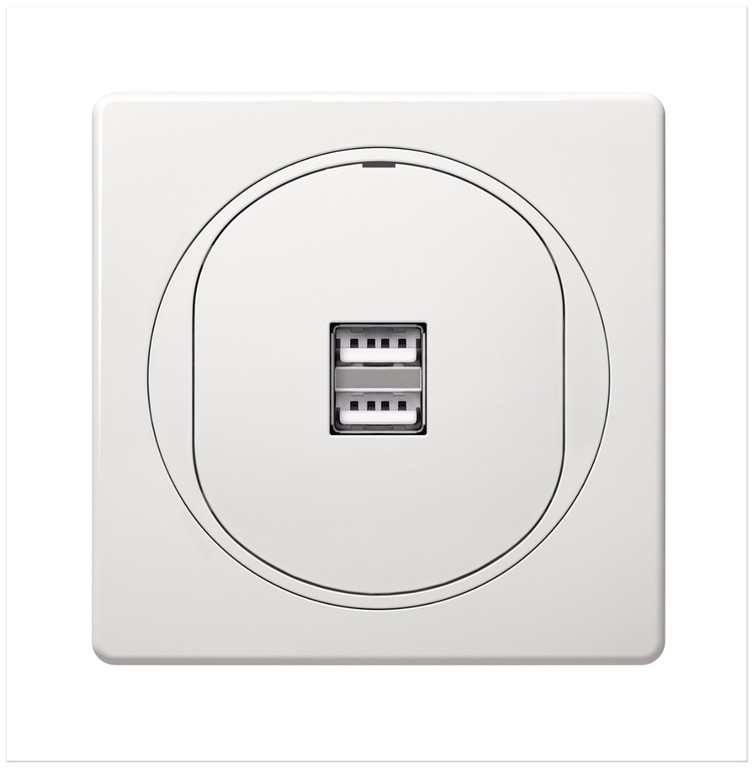 EON 2xUSB charger 2,1A 5V, white