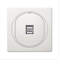 EON 2xUSB charger 2,1A 5V, white