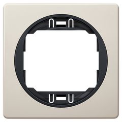 EON E6801.9E One-gang frame 80x80, beige with black holder