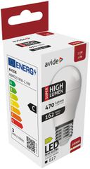 Avide LED Σφαιρική G45 2.9W E27 Θερμό 3000K Super Υψηλής Φωτεινότητας