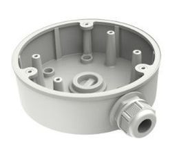DS-1280ZJ-PT6 HIKVISION Junction box, Aluminum alloy, White, Dimension Φ137 mm × 42 mm, Weight 280g. For models DS-2CD23xxx