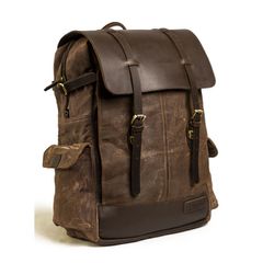 TripMachine Τσάντα πλάτης / βαλίτσα μοτοσυκλέτας Rambler backpack. Tobacco brown