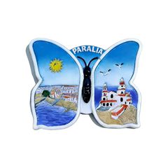 Τουριστικό μαγνητάκι Souvenir - Σετ 12pcs - Paralia - 678601