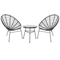 ΣΕΤ ΕΞΩΤΕΡΙΚΟΥ ΧΩΡΟΥ 3ΤΜΧ ALLEGRA HM21047.12 ΜΑΥΡΟ ΣΥΝΘ.RATTAN & ΜΕΤΑΛΛΟ