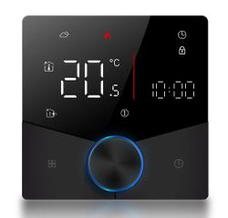Smart θερμοστάτης πετρελαίου BHT-009GBLW, WiFi, χωνευτός, μαύρος