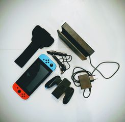 Nintendo Switch V2 (Neon Blue/Red)-thumb-1