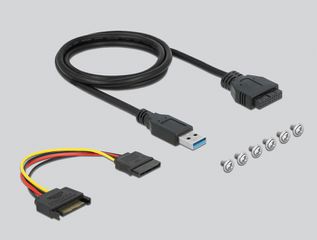 DELOCK front panel 64058, 3.5" σε USB-C, 2x USB & SD/Micro SD-thumb-2