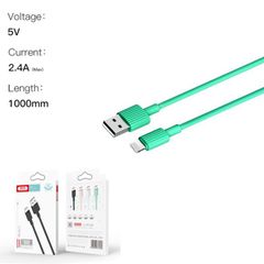 XO NB156 USB Καλώδιο Φόρτισης για Lightning Πράσινο