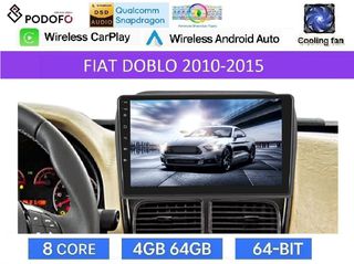 FIAT DOBLO (2010-2015) Android Οθόνη 9" | Snapdragon 460 | 4GB RAM + 64GB ROM | Ασύρματα CarPlay & Android Auto GPS WiFi DSP FM/RDS