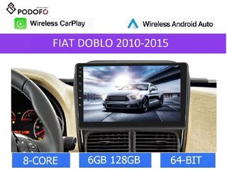 FIAT DOBLO (2010-2015)  Android Car Radio 9" 6+128GB 8-Core Ασύρματα CarPlay & Android Auto GPS WiFi DSP