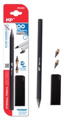 MP eternal μεταλλικό μολύβι PE560 με γόμα & 2x ανταλλακτικές μύτες, μαύρο