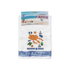 Πετσέτα Souvenir με κέντημα - Σετ 12pcs - Chalkidiki - 416327
