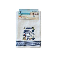 Πετσέτα Souvenir με κέντημα - Σετ 12pcs - Chalkidiki - 416310