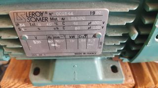 Ηλεκτρικό μοτέρ μονοφασικο 1 ίππος 3000 rpm