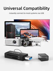 CABLETIME card reader CT-ASD3-PB για SD & micro SD, USB, 5Gbps, μαύρο-thumb-6