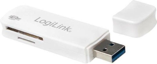 LogiLink Card Reader USB 3.0 για SD/microSD Λευκό (CR0034A)