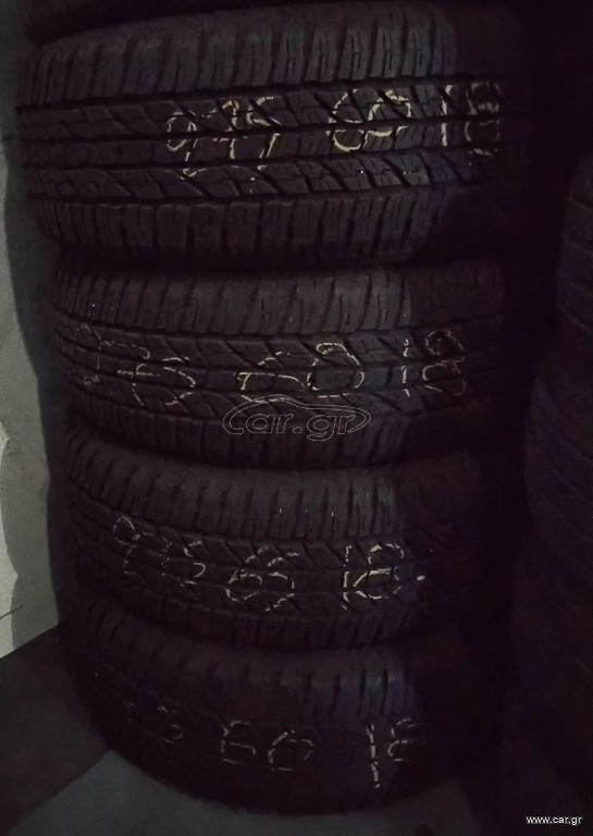 4 μεταχειρισμενα ελαστικα 275/60-18 Yokohama Geolandar G015 . DOT 21'.