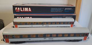Lima HO SNCF 2 Corail Passenger Coaches in replacement boxes