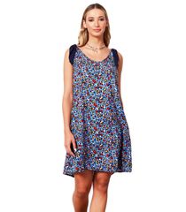 ANNA RAXEVSKY Λεοπάρ αμάνικο φόρεμα DF21113