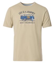 REDMOND Ανδρικό ζαχαρί κοντομάνικο T-Shirt (XL-6XL). 25198065-200 Tera